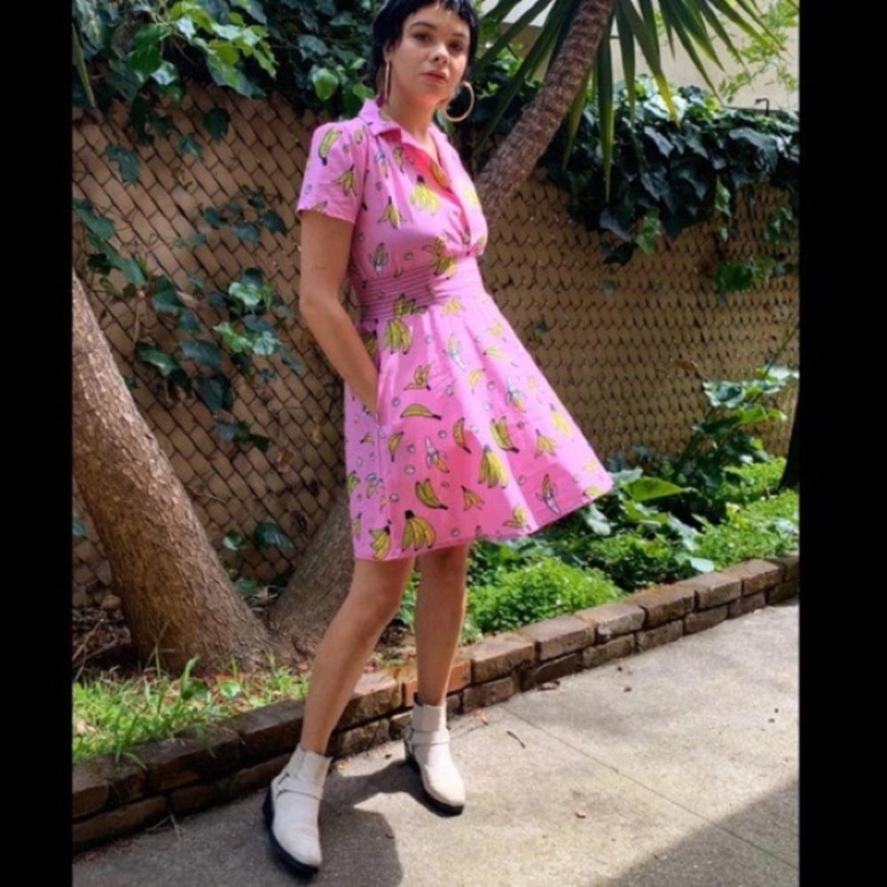Nooworks Lovely Leah Dress - Bananas XS New w/o Tags